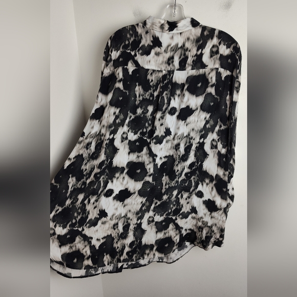 NWT Erfo tunic shirt abstract print blouse top trendy 22 Plus size new cupro - Picture 3 of 16